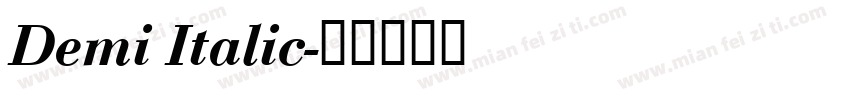 Demi Italic字体转换